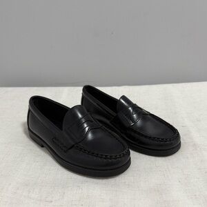 Sperry Kids Top Slider Penny Leather Black Loafers size 11N